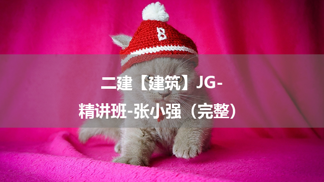 张小强2025年二级建造师【建筑】JG-精讲班百度云网盘下载-（完整）